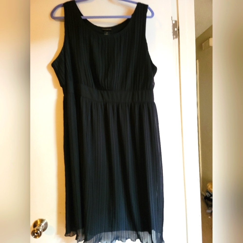 NWT empire waist pleated black dress. Sleeveless